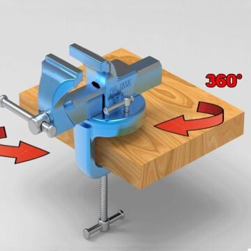 Nexon Döner Tablalı Mini Hobi Masa Mengenesi 60 mm