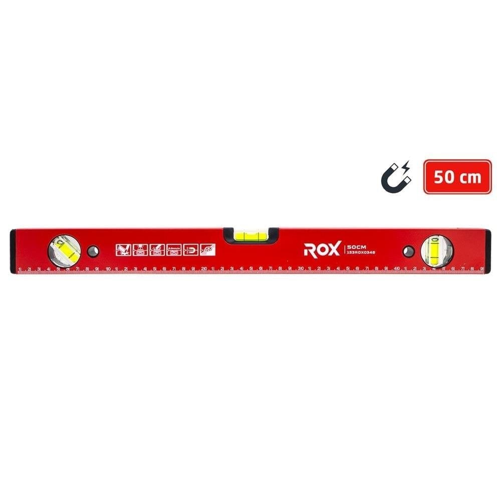 Rox 0348 Mıknatıslı Alüminyum Su Terazisi 50 cm