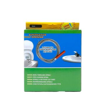 6614 Lavabo Gider Açıcı Spiral Susta 8 Metre