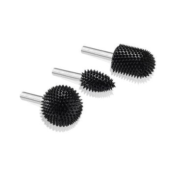 Kutzall 14XKIT01 Ekstra Kalın Diş Ahşap Törpü Seti 3 Parça (Sap: 6.3mm)
