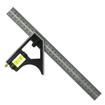 6477 Su Terazili Ayarlı Gönye 300 mm (45° - 90°)