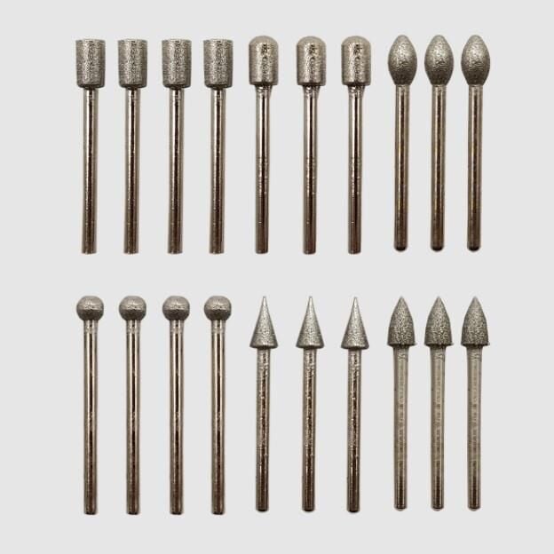 Elmas Camcı Taşcı Gravür Freze Taşlama Uç Seti 20 Parça