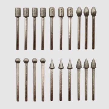 Elmas Camcı Taşcı Gravür Freze Taşlama Uç Seti 20 Parça