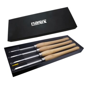 Narex 859701 Karbür Elmas Uçlu Uzun Ahşap Torna Bıçak Seti 4 Parça