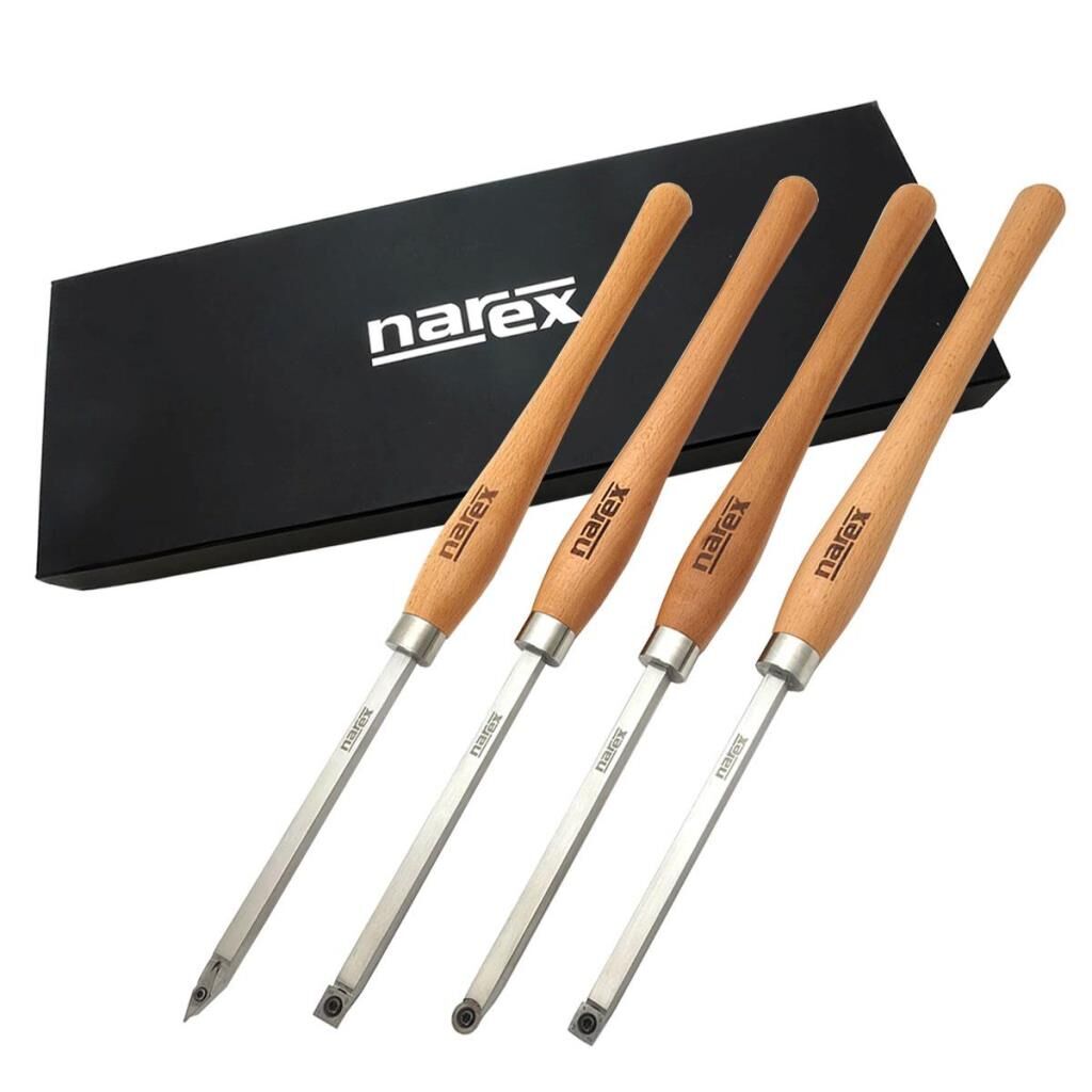 Narex 859701 Karbür Elmas Uçlu Uzun Ahşap Torna Bıçak Seti 4 Parça