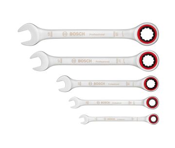 BOSCH Profesyonel 5 Parça Cırcırlı Kombine Anahtar Takımı (1600A02Z3D)