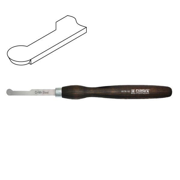 NAREX 817610 Ahşap Torna Bıçağı Yuvarlak Kesici Sol Ağız 14x105 mm