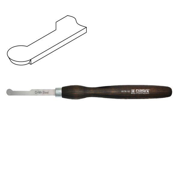 NAREX 817610 Ahşap Torna Bıçağı Yuvarlak Kesici Sol Ağız 14x105 mm