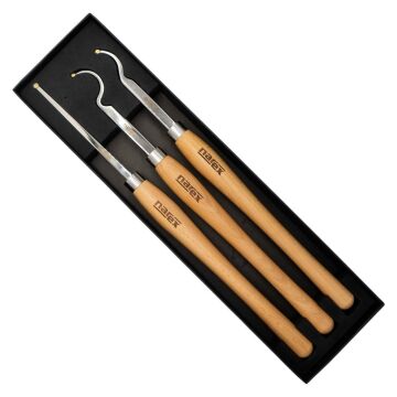 Narex 859710 Elmas Uçlu Oyuk İçin Ahşap Torna Bıçak Seti 3 Parça