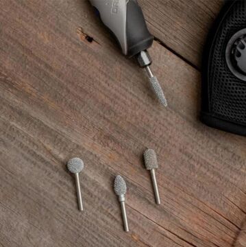 Kutzall 18CKIT01 Kalın Diş Ahşap Törpü Seti 4 Parça (Sap: 3.1mm)