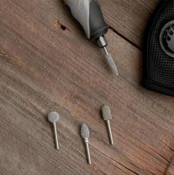 Kutzall 18CKIT01 Kalın Diş Ahşap Törpü Seti 4 Parça (Sap: 3.1mm)