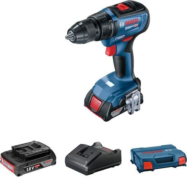 BOSCH GSR 18 V-50 Kömürsüz Motorlu Şarjlı Matkap 18 Volt 2.0 Ah Çift Akü