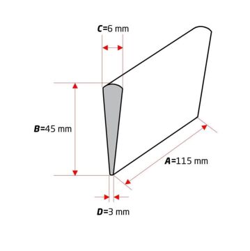Narex 895301 Profi Bileme Taşı 115x45mm 220Kum (Gri)