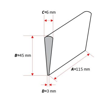 Narex 895301 Profi Bileme Taşı 115x45mm 220Kum (Gri)
