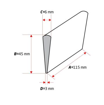 Narex 895301 Profi Bileme Taşı 115x45mm 220Kum (Gri)