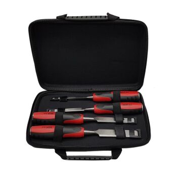 Rox Wood Düz Iskarpela Seti 4 Parça Neopren Çantalı