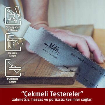 Suizan SFL004 Mini Flush Cut Çift Taraflı Japon Testeresi 15 cm