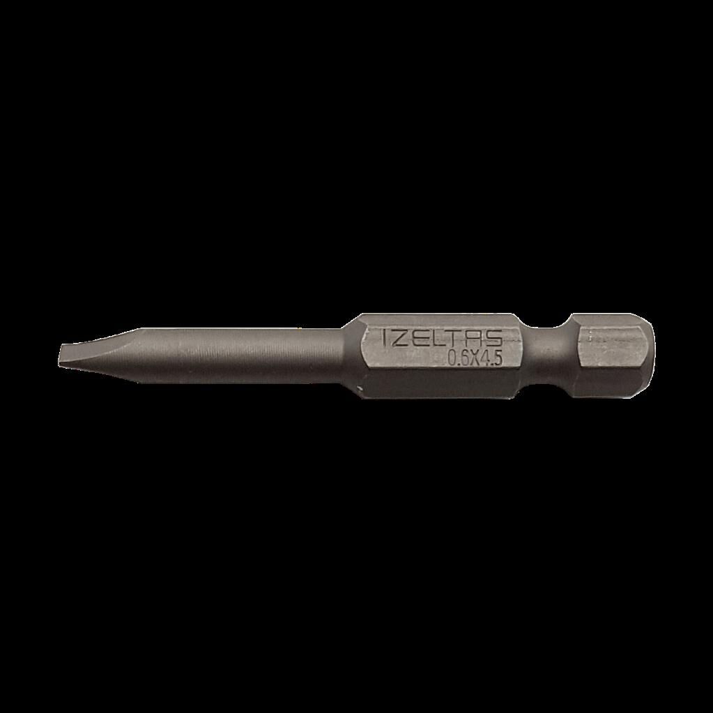 İZELTAŞ Düz Bits Uç 0.6x4.5 (50MM)