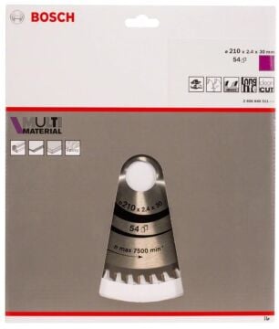 BOSCH MultiMaterial 210x30x2,8 mm 54 Diş Elmas Daire Testere (2608640511)