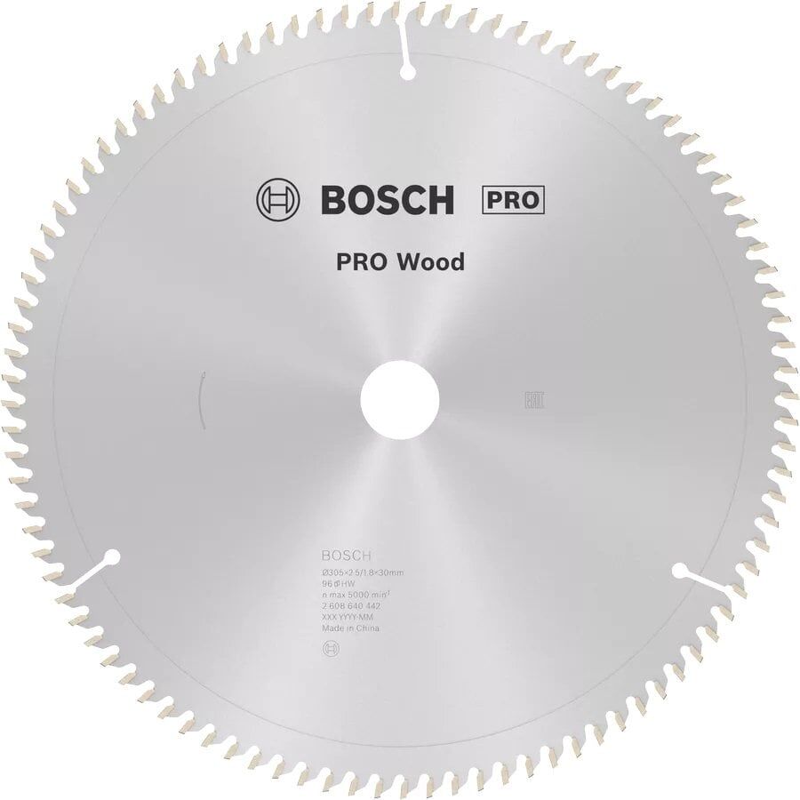 BOSCH 305x30x2,5 mm 96 Diş PRO Wood Ahşap Elmas Daire Testere Bıçağı(2608640442)