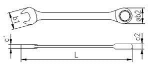 İZELTAŞ Cırcır Kombine Anahtar 16 mm