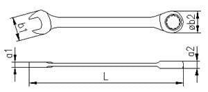 İZELTAŞ Cırcır Kombine Anahtar 16 mm