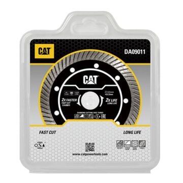 CAT DA09011 115mm Profesyonel Beton, Tuğla, Parke Taşı Elmas Kesme Diski (Turbo Kanallı Kenar)