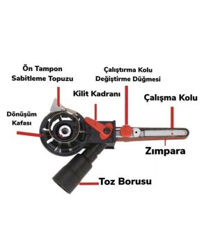 Rox Wood 0030 Taş Motoruna Takılır Şerit Bant Zımpara Aparatı