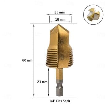 6495 PVC PPRC Boru Genişletme Diş Açma Tamir Seti 1/2''-3/4'' (20/25mm)