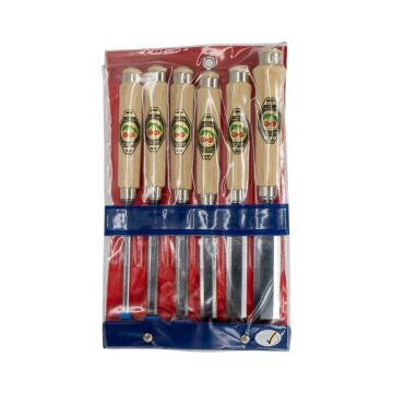 Kirschen Two Cherries Ahşap Saplı Düz Iskarpela Seti 6 Parça Poşetli