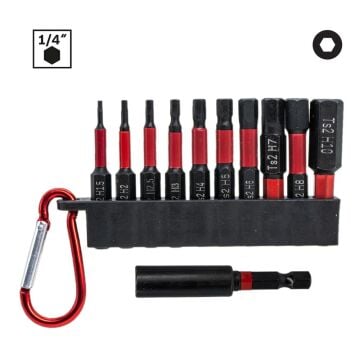 6502 Manyetik Allen Bits Uç Seti 1.5-10mm (11 Parça)