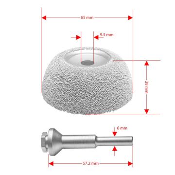 Kutzall CW212O230 İnce Diş Ahşap Çanak Törpü 65 mm