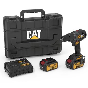 CAT DX12.2 18Volt/4.0Ah Li-ion Çift Akülü Kömürsüz Profesyonel Şarjlı Darbeli Matkap