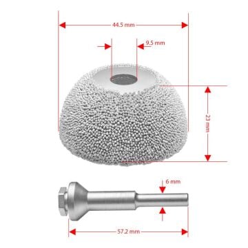 Kutzall CW134O230 İnce Diş Ahşap Çanak Törpü 44.5 mm
