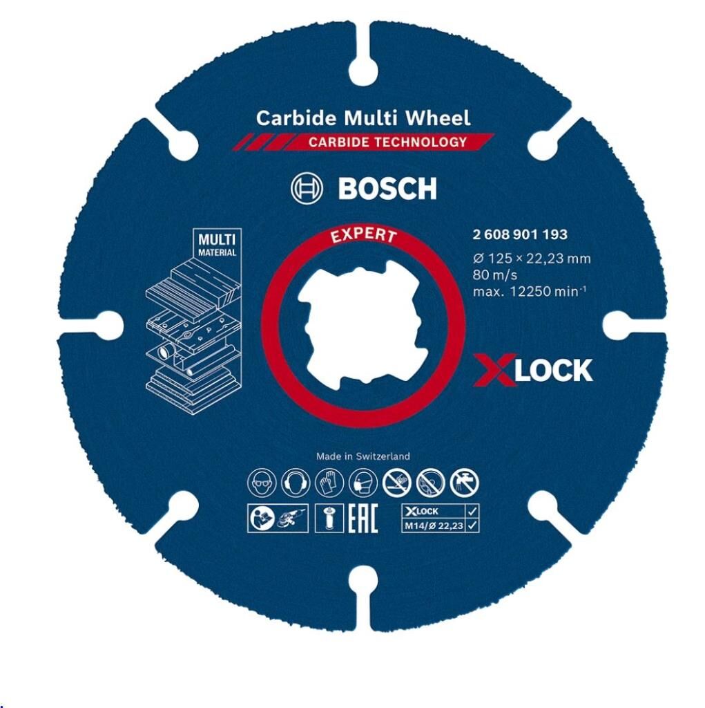 BOSCH Carpide Multi Whell Taşlama İçin Ahşap Kesme Diski 125 mm (Elmas Uçlu)