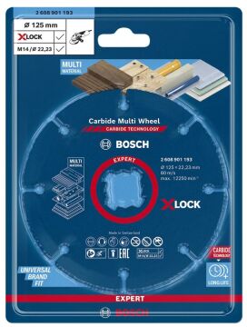 BOSCH Carpide Multi Whell Taşlama İçin Ahşap Kesme Diski 125 mm (Elmas Uçlu)