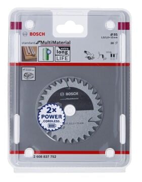 BOSCH 85 mm 30 Diş Multi Material Elmas Daire Testere (Ahşap - Aluminyum için)