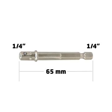 6130  Bits Saplı Lokma Adaptörü 1/4'' 65 mm