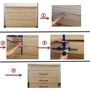 Rox Wood 0058 Delik Delme Merkezleme Kılavuz Cetveli Kulp Takma Şablonu