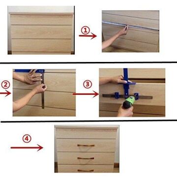 Rox Wood 0058 Delik Delme Merkezleme Kılavuz Cetveli Kulp Takma Şablonu