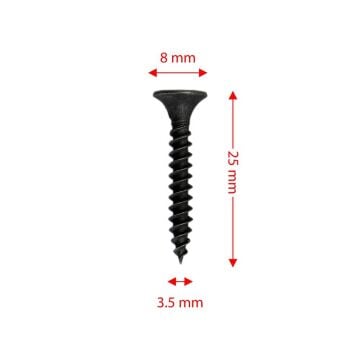 Rox 0342 Ahşap Şerit Vidası 3.5x25 mm (1000 Adet Vida)