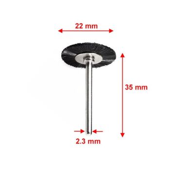 6232 Pimli Dairesel Plastik Tel Temizleme Fırça 22 mm (2 Adet)