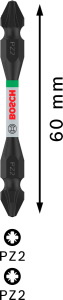 BOSCH Impact Control PZ2x65 Çift Taraflı Yıldız Bits Uç (Torklu Vidalamalar için)