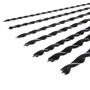 Uzun Ahşap Ağaç Delme Matkap Ucu Seti 300 mm 7 Parça