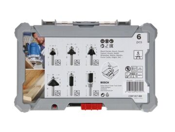 BOSCH 6 mm Saplı Profesyonel Ahşap Freze Bıçak Seti 6 Parça (2607017468)