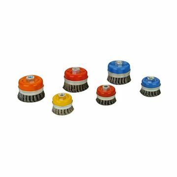 LEO Burgulu Çanak Tel Fırça Çelik Kuşaklı 80 mm