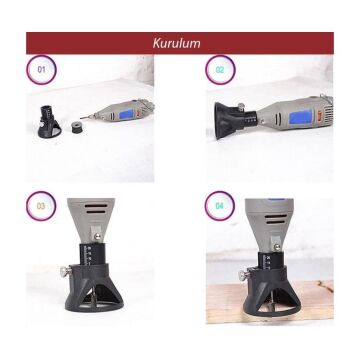 Gravür Makineleri İçin Freze Kanal Açma Aparatı Dremel Uyumlu