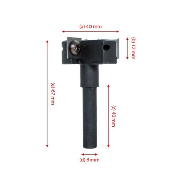 Titi 5536 Jiletli Tabla Tarama Yüzey Temizle Bıçağı 40 mm (Sap: 8mm)