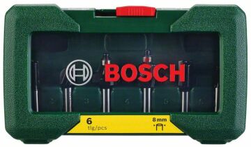 BOSCH 8 mm Ahşap Freze Uç Seti 6 Parça