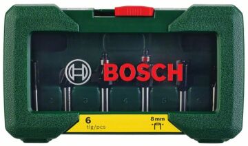 BOSCH 8 mm Ahşap Freze Uç Seti 6 Parça (2607019463)